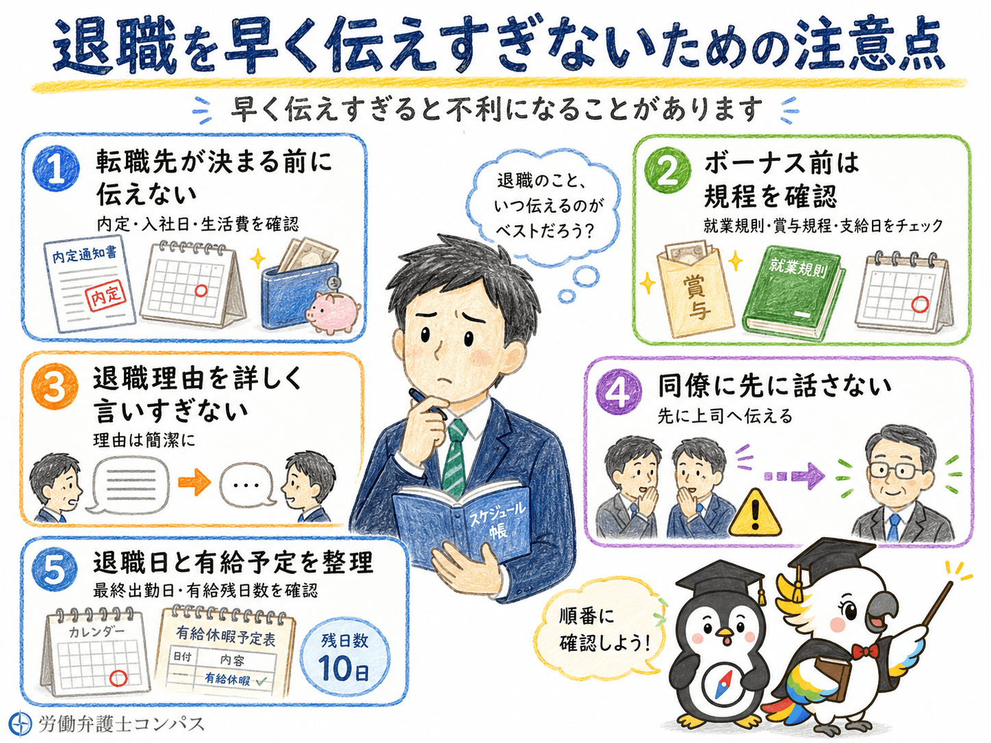 ５章　退職を早く伝えすぎないための注意点